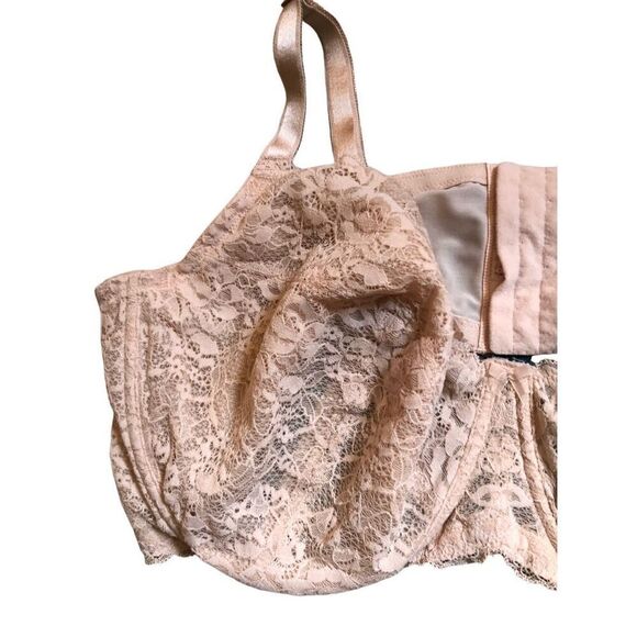 Torrid Full-Coverage Unlined Lace Straight Back Bra nude size 48 DD - Picture 4 of 11
